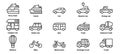 Transportation icons vector illustration , Car, Motorcycle, Train