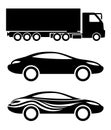 Transportation icons. Royalty Free Stock Photo