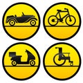 Transportation icons. Royalty Free Stock Photo