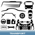 Transportation icons. Royalty Free Stock Photo