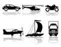 Transportation icons. Royalty Free Stock Photo