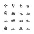 Transportation icons Royalty Free Stock Photo