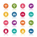 Transportation icons Royalty Free Stock Photo