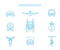 Transportation Icons on white background