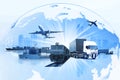 Transportation, import-export and logistics concept, Royalty Free Stock Photo