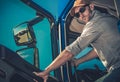 Modern Semi Truck Driving Royalty Free Stock Photo