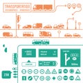 Transportation infographics - roadsigns Royalty Free Stock Photo