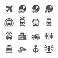 Transportation and infrastructure icon set, vector eps10 Royalty Free Stock Photo