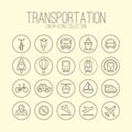 Transportation Linear Icons