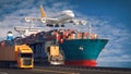 Transportation and logistics of Container Cargo ship