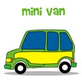 Transportation of mini van vector Royalty Free Stock Photo