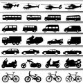 Transportation set vector Royalty Free Stock Photo