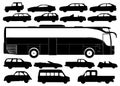 Transportation Silhouettes Vector