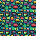 Transportation Themed Seamless Tileable Background Pattern Royalty Free Stock Photo