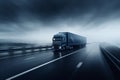 Transportation traffic road cargo delivery speed freight car vehicle trucks highway Royalty Free Stock Photo