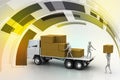 Transportation trucks in freight delivery