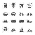 Transportation and vehicle icon set, vector eps10 Royalty Free Stock Photo