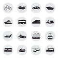 Transportation and Vehicles icons Royalty Free Stock Photo