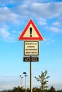 Transportation warning Royalty Free Stock Photo