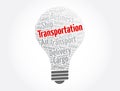 Transportation word cloud collage, business concept background