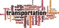 Transportation word cloud Royalty Free Stock Photo
