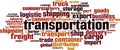 Transportation word cloud Royalty Free Stock Photo