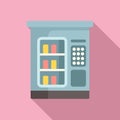 Transported vending machine icon flat vector. Drink cooler Royalty Free Stock Photo