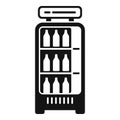 Transported vending machine icon simple vector. Drink cooler