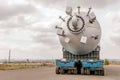 Transporting mega installation to refinery Royalty Free Stock Photo