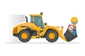 Transporting people on the front loader bucket is prohibited. Safety in handling a front loader. Security First. Accident