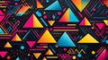 Transporting you back to the neon-soaked nights of the \'80s, this retro-inspired wallpaper features bold