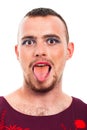 Transvestite funny face Royalty Free Stock Photo