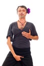 Transvestite man cross-dressing Royalty Free Stock Photo