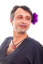 Transvestite man smiling Royalty Free Stock Photo