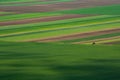 Transylvania aerial view over crops fields in Romania Royalty Free Stock Photo