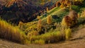 Transylvania landscape in autumn time , Romania country side