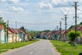 TRANSYLVANIA REGION, ROMANIA - 6 JUNE, 2017: A village road in a traditional Transylvanian region