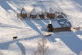 Transylvania winter in Carpathian mountains landscape of Romania Royalty Free Stock Photo