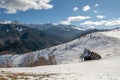 Transylvania winter in Carpathian mountains landscape of Romania Royalty Free Stock Photo