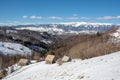 Transylvania winter in Carpathian mountains landscape of Romania Royalty Free Stock Photo