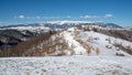 Transylvania winter in Carpathian mountains landscape of Romania Royalty Free Stock Photo