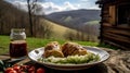 Transylvanian Cabbage Rolls amidst Romanian Foothills