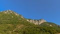 Transylvanian mountain ridges and forests in early morning light