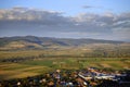 Aerial view of a Transylvanian village