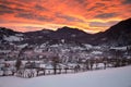 Transylvanian Winter Sunrise Royalty Free Stock Photo