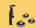 The trap of businessman looking for success Royalty Free Stock Photo
