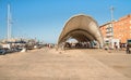 Passengers take the ferry to go to the Egadi islands in the port of Trapani, Sicily