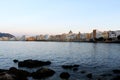 Trapani, the old seafront at sunset, sicily