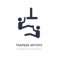 trapeze artists icon on white background. Simple element illustration from Animals concept