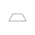 Trapeze icon. Geometric figure Element for mobile concept and web apps. Thin line icon for website design and development, app de